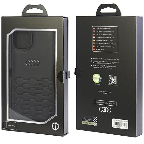 Telefono Dėklas Etui Audi GT Synthetic Leather do iPhone 15 Plus Juodas KOW068 3 Telefono Dėklas Etui Audi GT Synthetic Leather do iPhone 15 Plus Juodas KOW068 3
