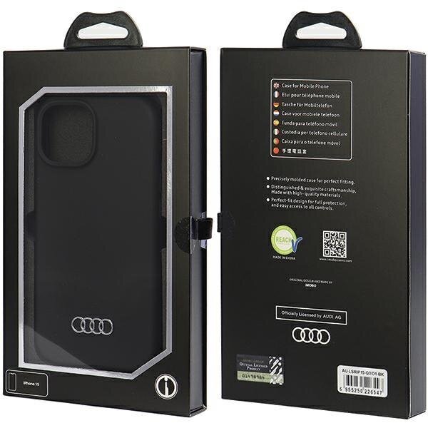 Telefono Dėklas Etui Audi Silicone Case do iPhone 15 Juodas KOW068 6 Telefono Dėklas Etui Audi Silicone Case do iPhone 15 Juodas KOW068 6