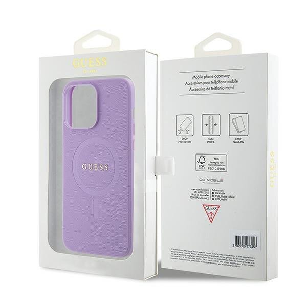 Telefono Dėklas Guess Saffiano MagSafe do iPhone 15 Pro Violetinis KOW068 7 Telefono Dėklas Guess Saffiano MagSafe do iPhone 15 Pro Violetinis KOW068 7