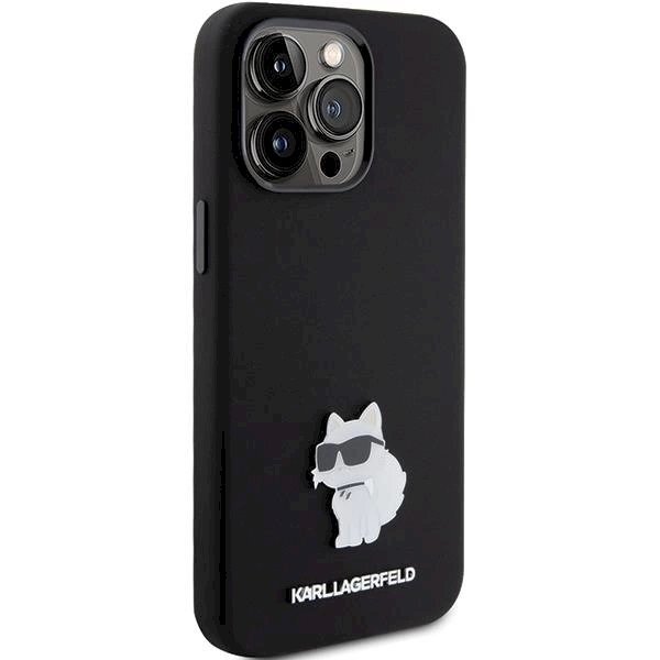 Dėklas Karl Lagerfeld KLHCP15XSMHCNPK iPhone 15 Pro Max 6.7" Juodas Silicone Choupette Metal Pin 3 Dėklas Karl Lagerfeld KLHCP15XSMHCNPK iPhone 15 Pro Max 6.7" Juodas Silicone Choupette Metal Pin 3