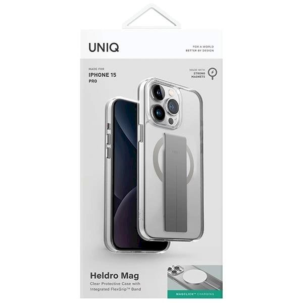 Dėklas UNIQ Heldro Mag iPhone 15 Pro 6.1" Magclick Charging Permatomas 1 Dėklas UNIQ Heldro Mag iPhone 15 Pro 6.1" Magclick Charging Permatomas 1