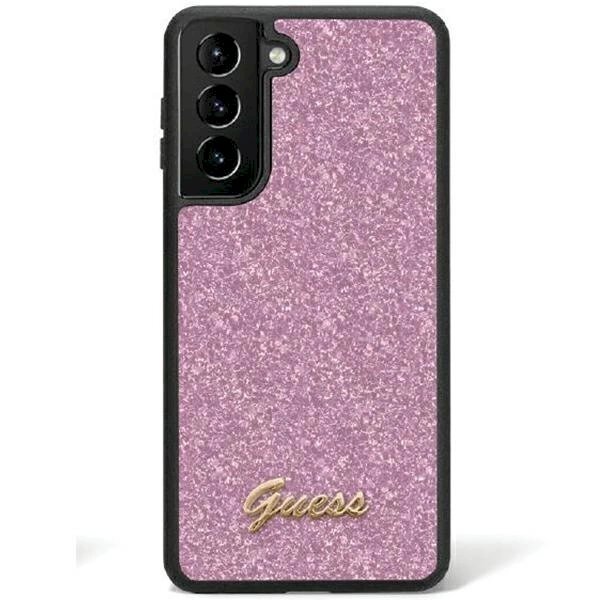 Dėklas Guess Glitter Script case for Samsung Galaxy S24 - Violetinis Dėklas Guess Glitter Script case for Samsung Galaxy S24 - Violetinis