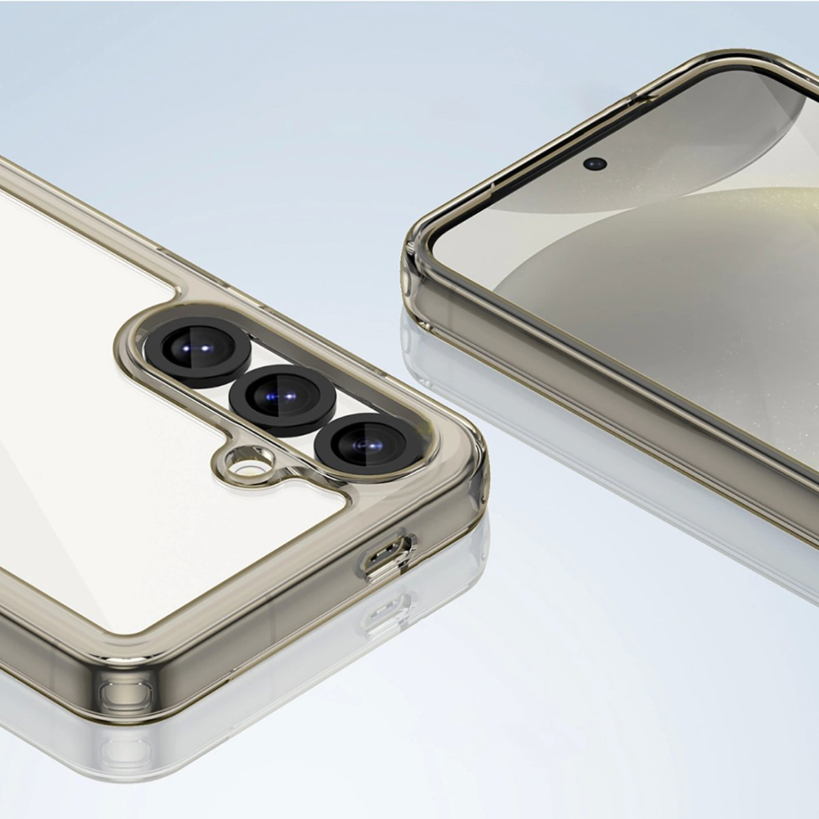 Outer Space lankstus dėklas Samsung Galaxy S25 Edge - pusiau permatomas, juodas 3