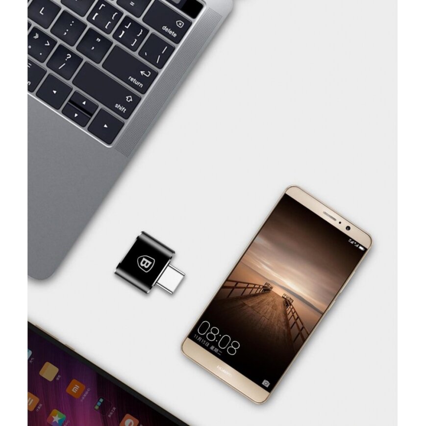 Konverteris adapteris Baseus Converter Usb To Usb Type-C Adapter Connector Otg juodas UGLX912 10 Konverteris adapteris Baseus Converter Usb To Usb Type-C Adapter Connector Otg juodas UGLX912 10