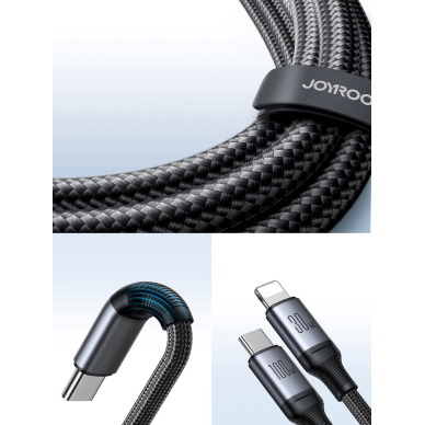 2 in 1 kabelis Joyroom speedy series SA21-1T2 USB-C - USB-C / Lightning 100W 1.5m Juodas 6 2 in 1 kabelis Joyroom speedy series SA21-1T2 USB-C - USB-C / Lightning 100W 1.5m Juodas 6