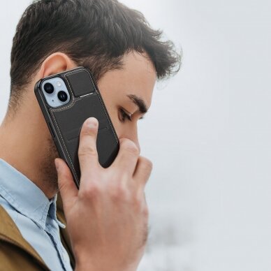 Dėklas MagSafe Wallet RFID Blocking Stand Dux Ducis Rafi Mag for iPhone 14 Plus - Juodas 6 Dėklas MagSafe Wallet RFID Blocking Stand Dux Ducis Rafi Mag for iPhone 14 Plus - Juodas 6