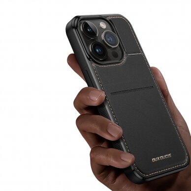 Dėklas MagSafe Wallet RFID Blocking Stand Dux Ducis Rafi Mag iPhone 14 Pro - Juodas 10 Dėklas MagSafe Wallet RFID Blocking Stand Dux Ducis Rafi Mag iPhone 14 Pro - Juodas 10