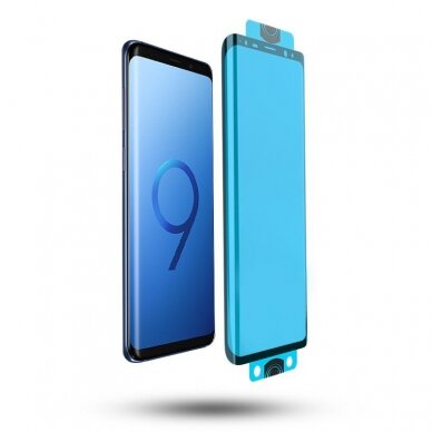 Ekrano apsauga 3D Edge Nano Flexi Samsung Galaxy S21 Plus 5G Juodais kraštais 3