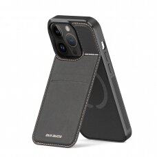 Dėklas 3in1 iPhone 15 Pro MagSafe RFID Blocker Dux Ducis Rafi Mag - Juodas