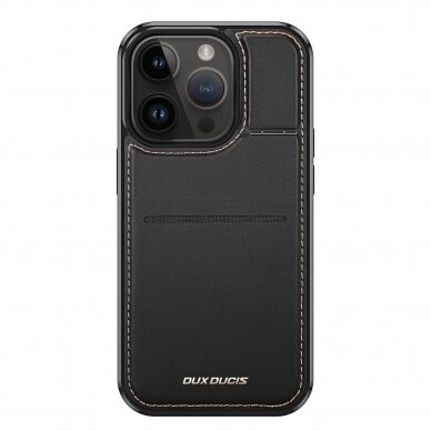 Dėklas 3in1 iPhone 15 Pro MagSafe RFID Blocker Dux Ducis Rafi Mag - Juodas 1