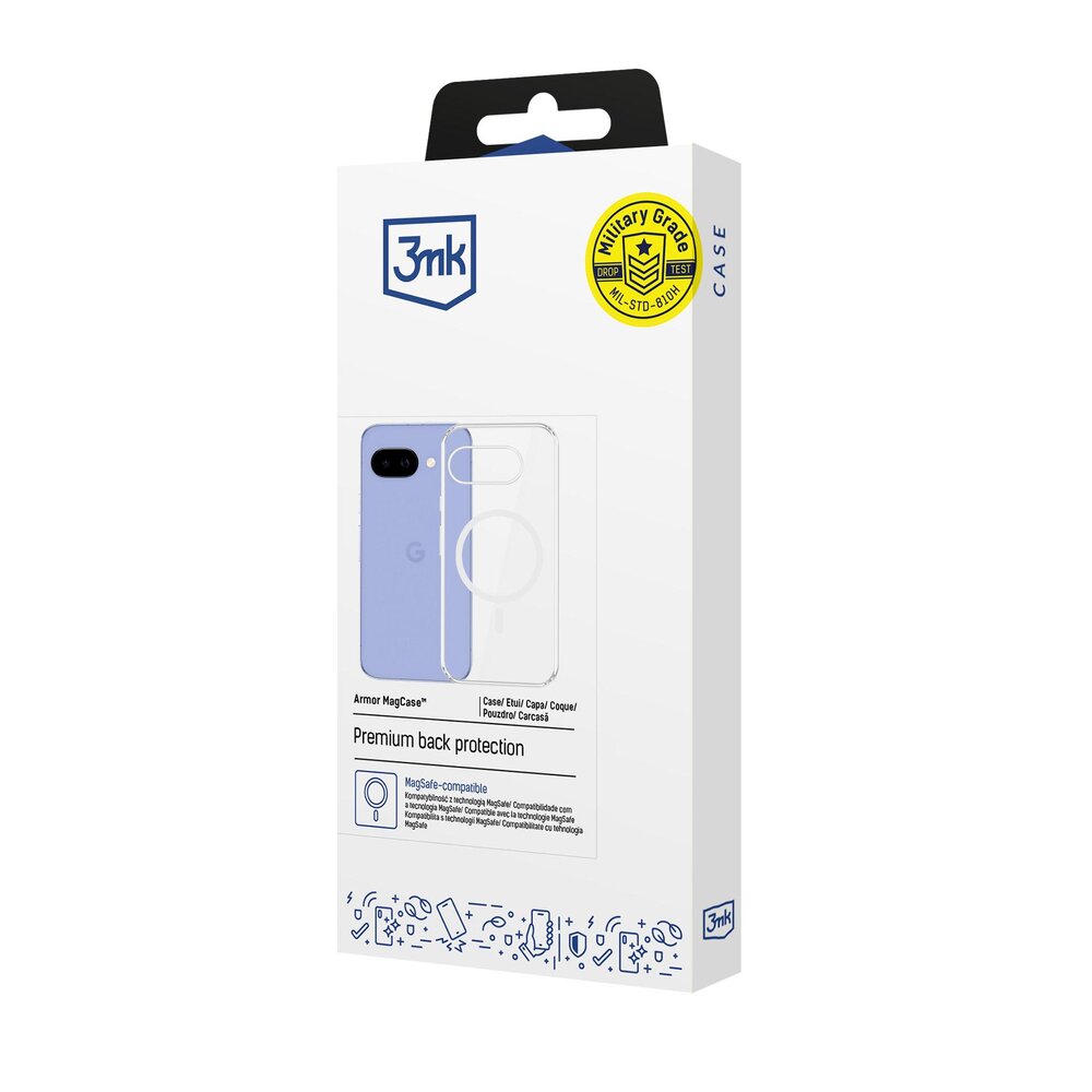Google Pixel 10A 3mk Armor MagCase dėklas – skaidrus 4