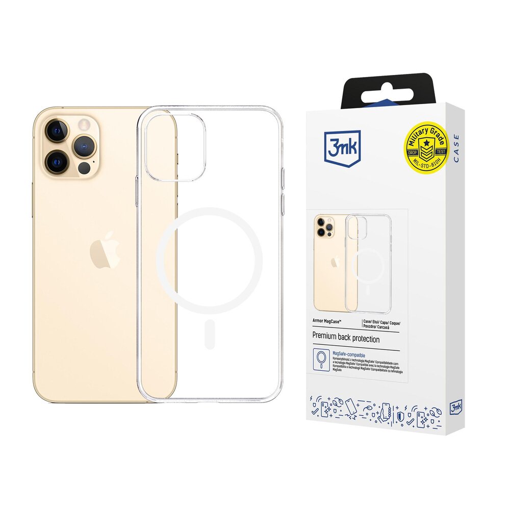 iPhone 12 Pro Max 3mk Armor MagCase dėklas – skaidrus