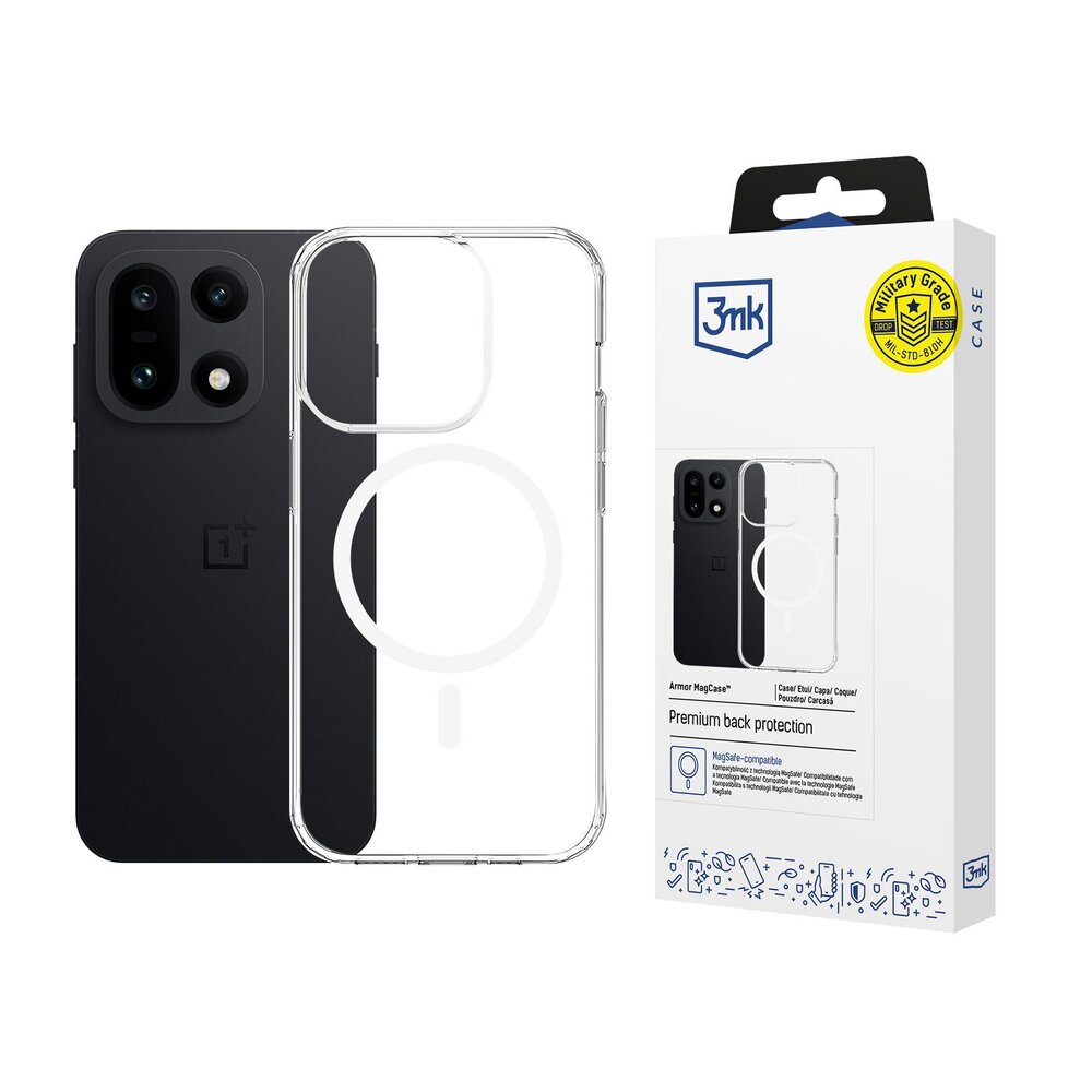 OnePlus 15 5G 3mk Armor MagCase dėklas – skaidrus OnePlus 15 5G 3mk Armor MagCase dėklas – skaidrus