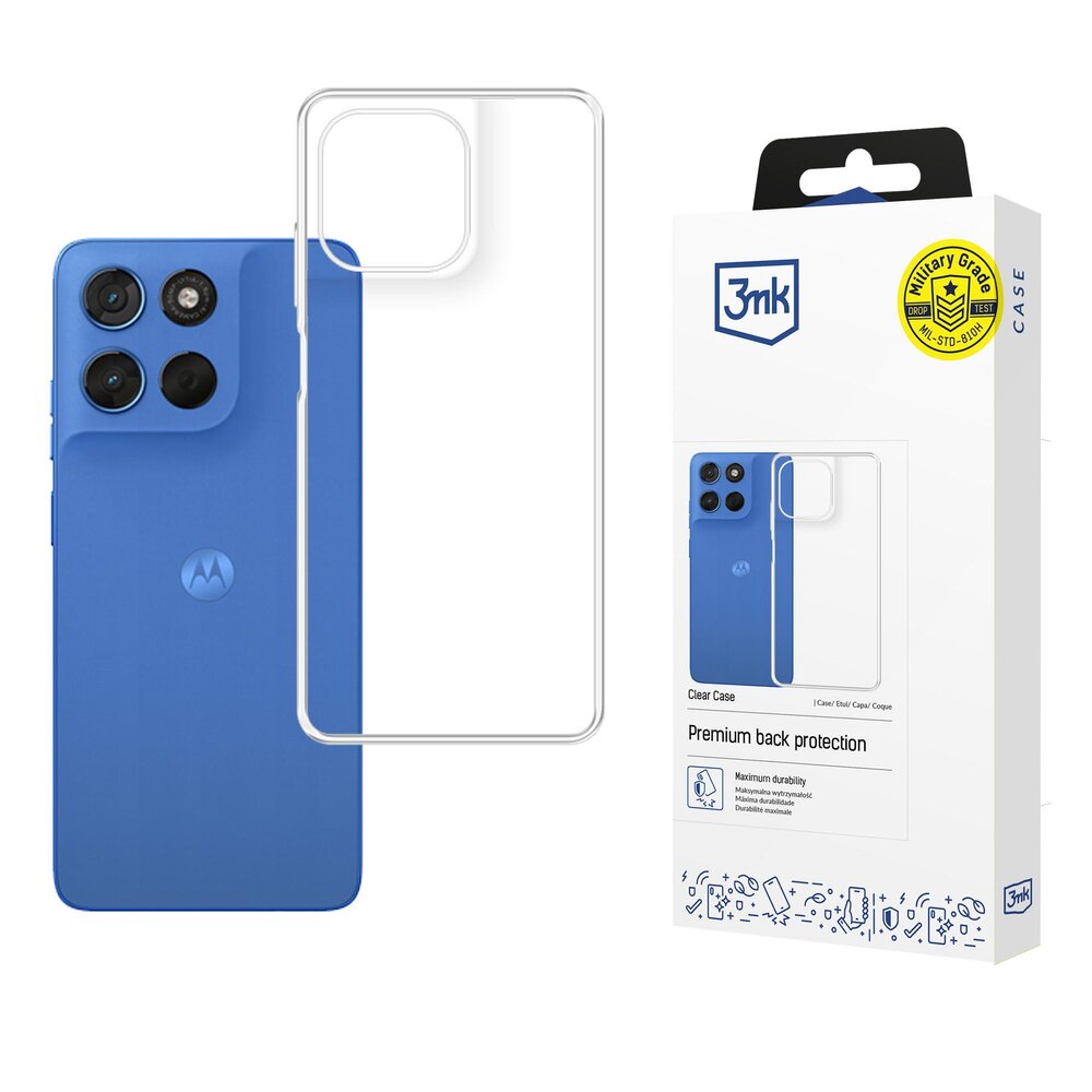 Motorola Moto G57 3mk Clear Case dėklas – skaidrus Motorola Moto G57 3mk Clear Case dėklas – skaidrus