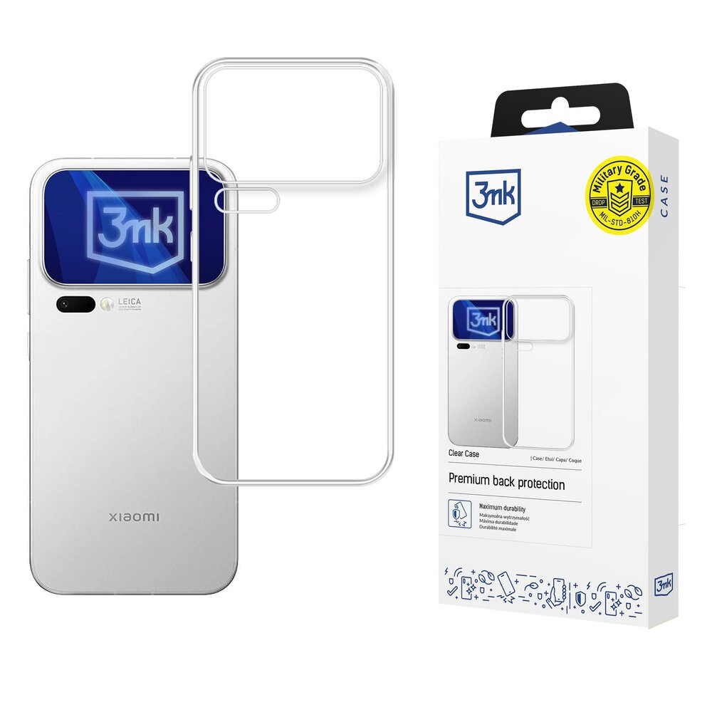 Xiaomi 17 Pro Max 3mk Clear dėklas – skaidrus