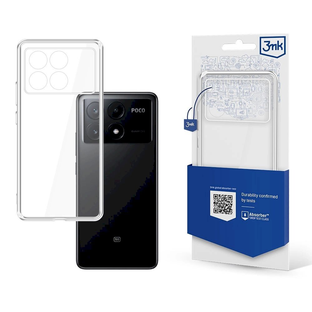 Xiaomi Poco X6 Pro 5G dėklas 3mk Clear – skaidrus