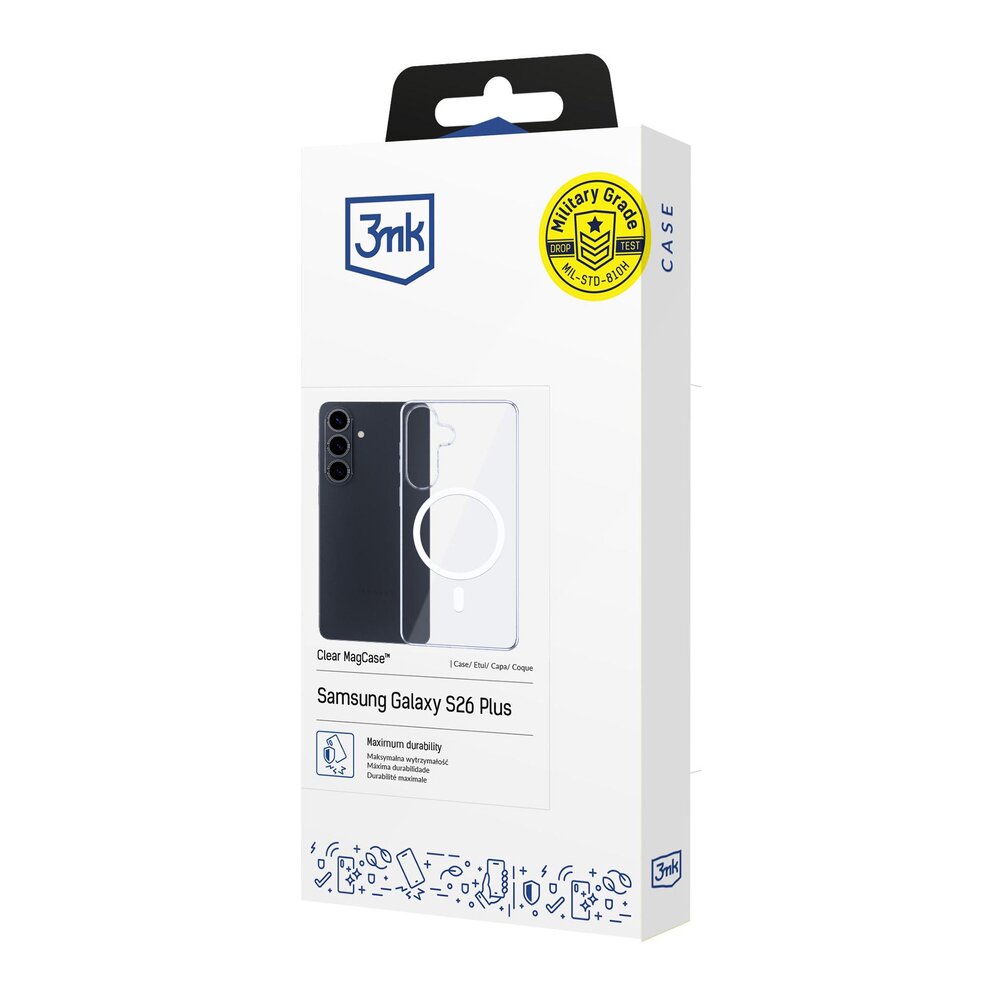 Samsung Galaxy S26+ 3mk Clear MagCase dėklas – skaidrus 7