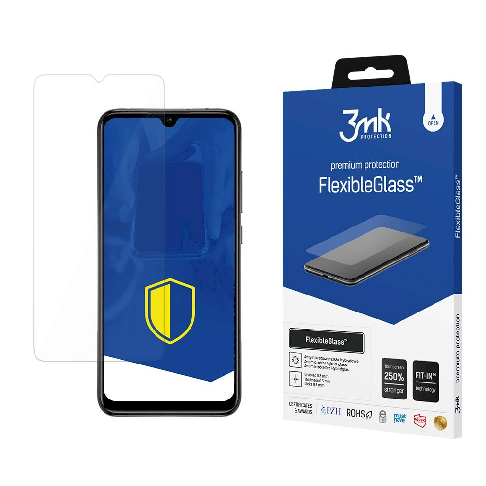 Xiaomi Redmi 9 3mk FlexibleGlass™ lankstus apsauginis stiklas Xiaomi Redmi 9 3mk FlexibleGlass™ lankstus apsauginis stiklas