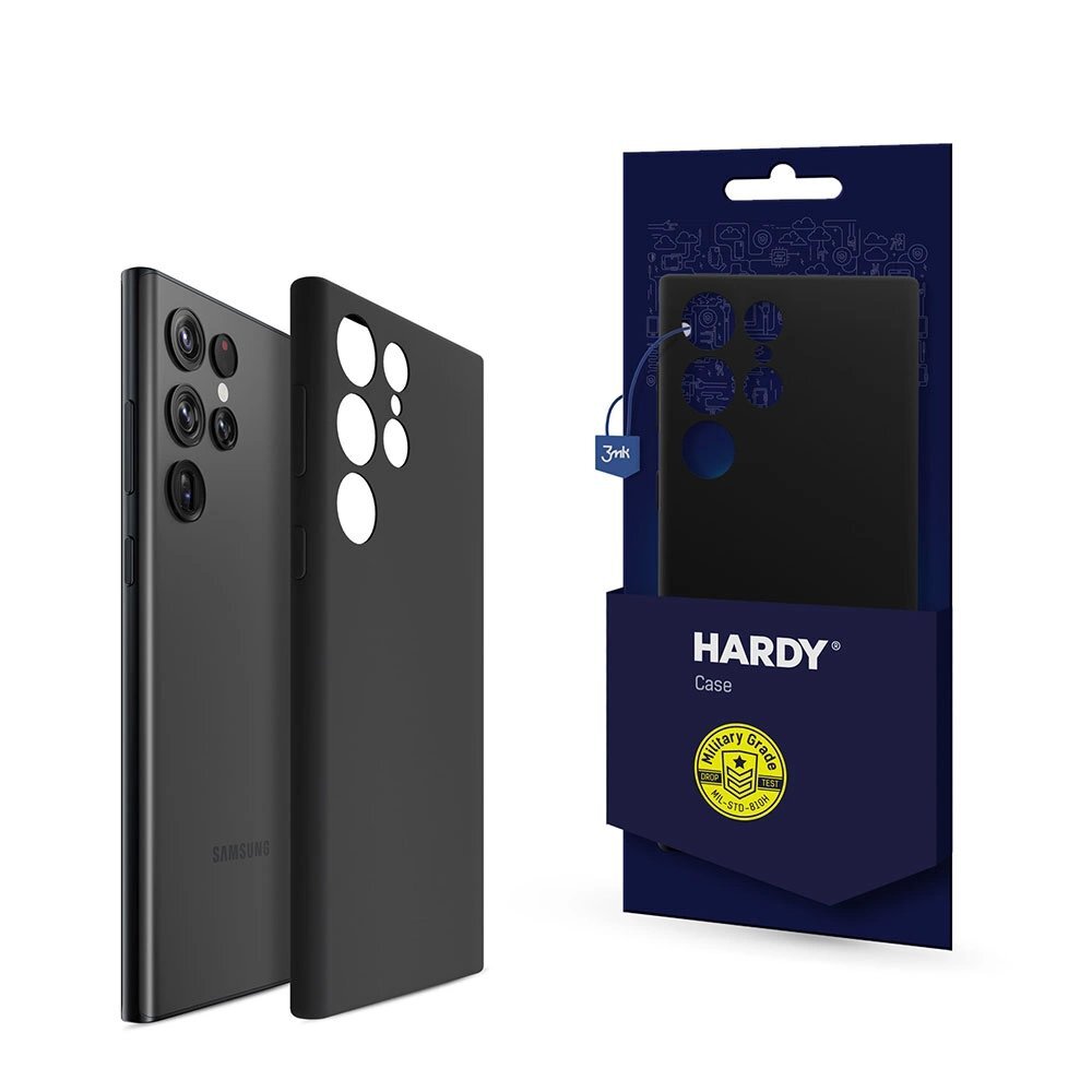 Samsung Galaxy S24 Ultra dėklas 3mk Hardy MagSilicone – juodas Samsung Galaxy S24 Ultra dėklas 3mk Hardy MagSilicone – juodas