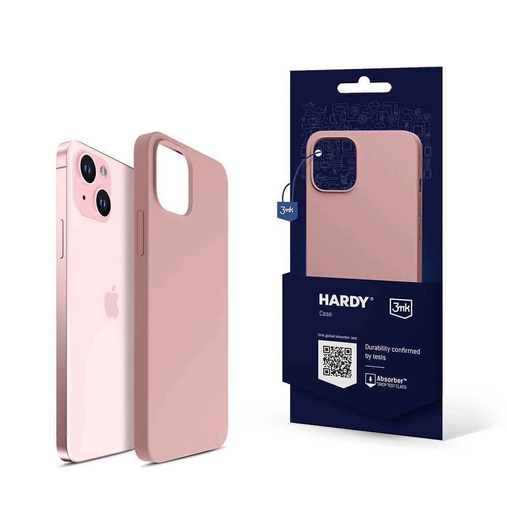 iPhone 15 Plus dėklas 3mk Hardy Silicone MagCase – rožinis