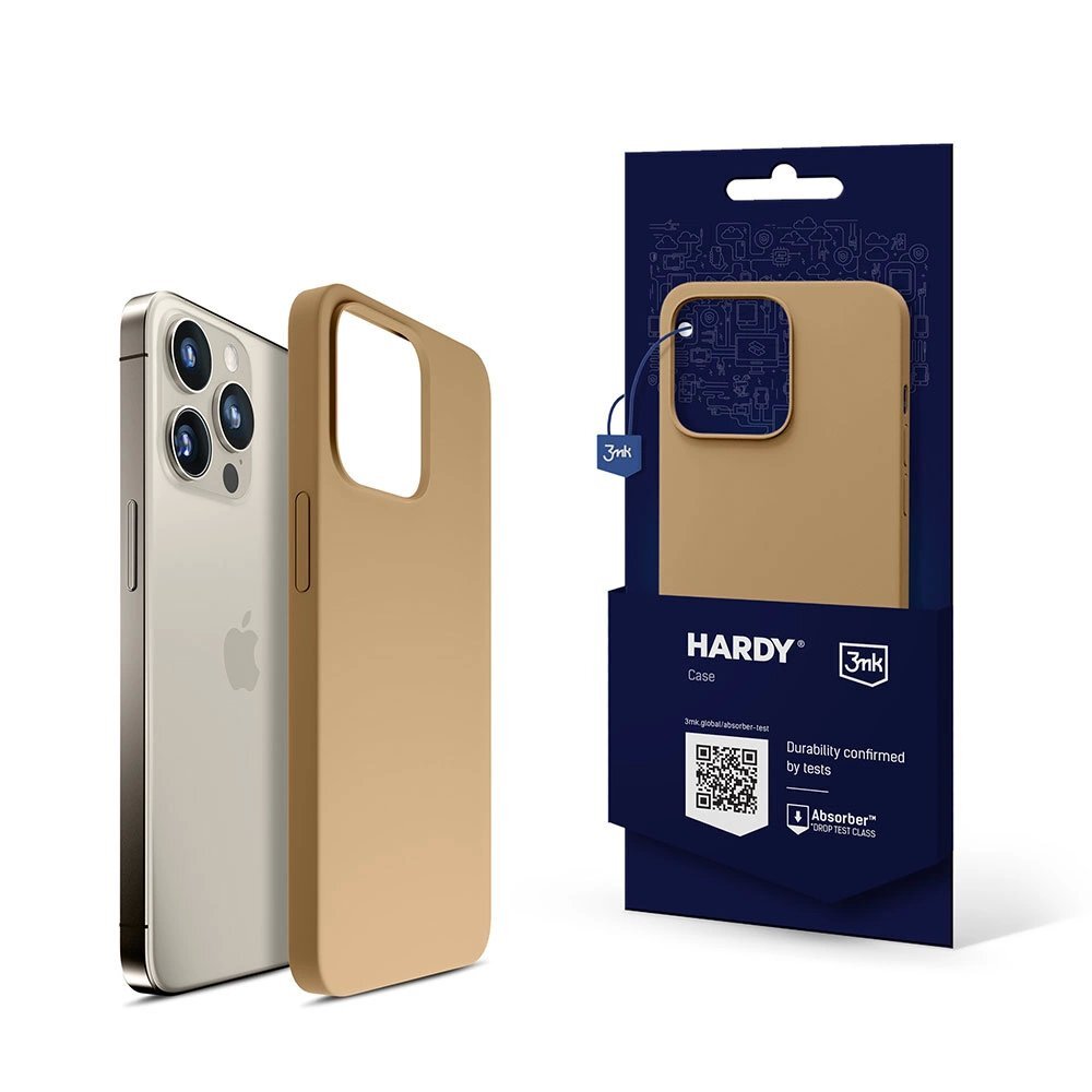 iPhone 15 Pro 3mk Hardy Silicone MagCase dėklas – auksinis iPhone 15 Pro 3mk Hardy Silicone MagCase dėklas – auksinis