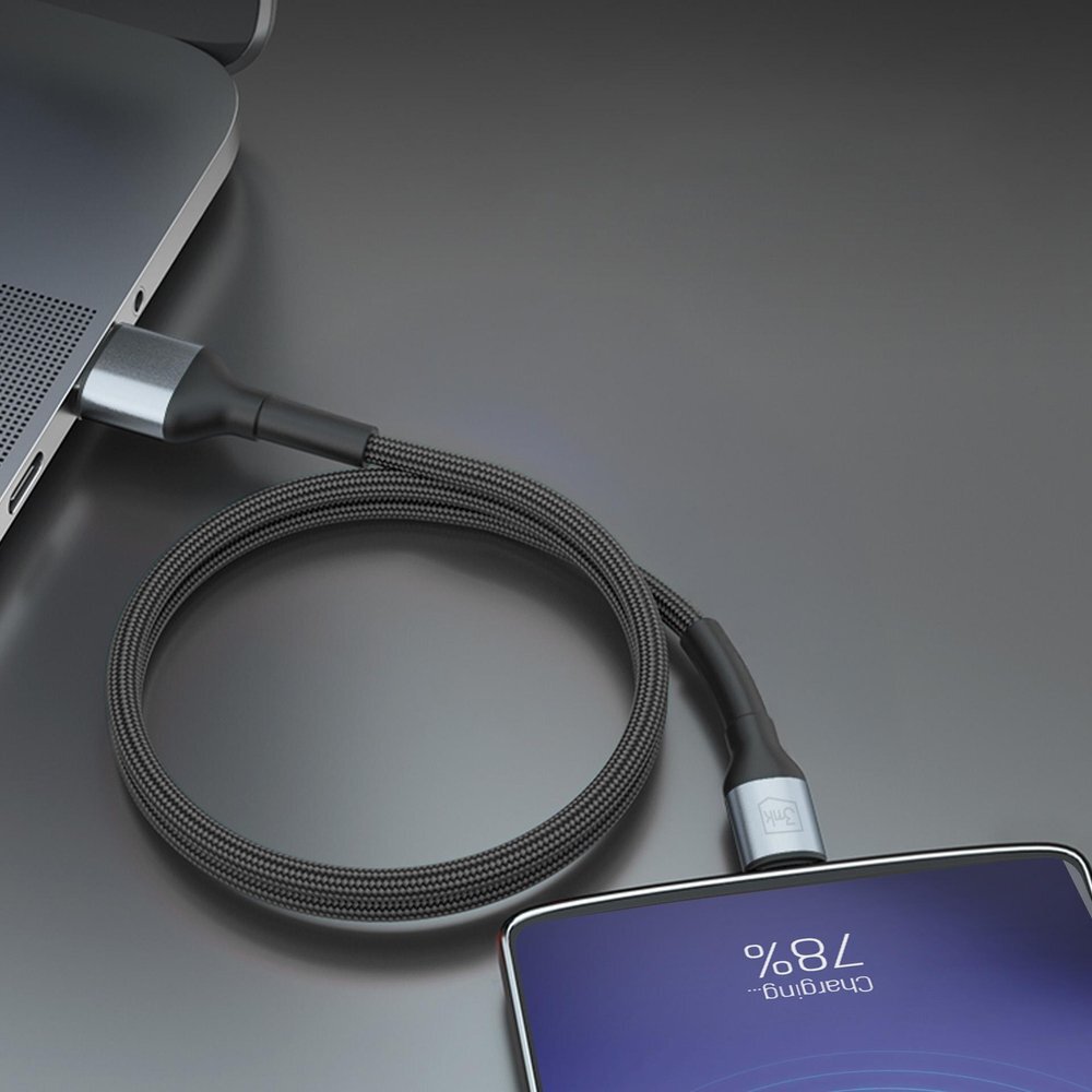 Krovimo kabelis 3mk Hyper Cable N-SERIES USB-A / MicroUSB 1 m 5V/2.4A 12 W – juodas 1