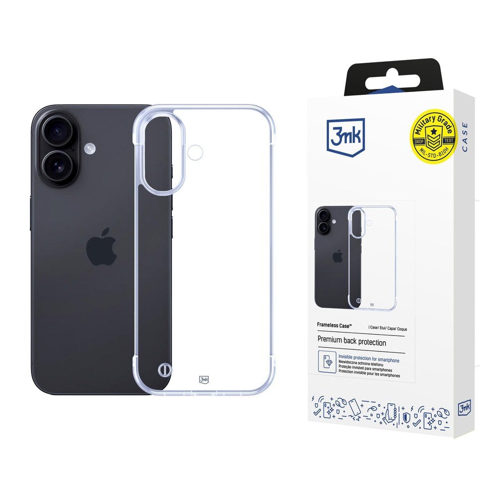 iPhone 17 dėklas 3mk Just20g Clear Case – skaidrus