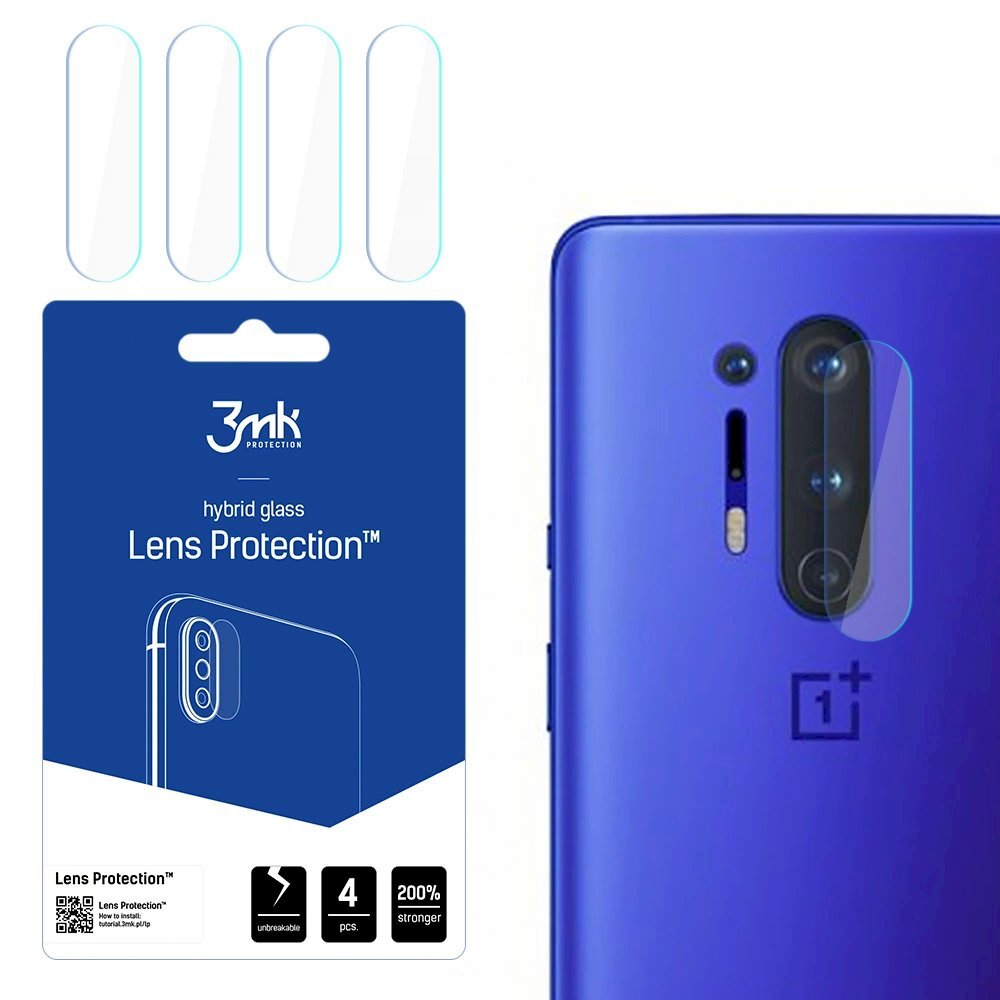 OnePlus 8 Pro 5G 3mk Lens Protection™ hibridinis kameros stiklas