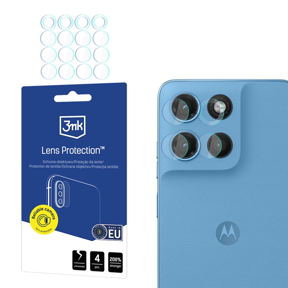 Motorola Moto G17 / G17 Power 3mk Lens Protection Hybrid kameros apsauginis stiklas Motorola Moto G17 / G17 Power 3mk Lens Protection Hybrid kameros apsauginis stiklas