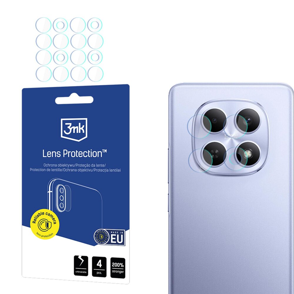 Xiaomi Redmi Note 15 4G / 5G 3mk Lens Protection Hybrid kameros apsauginis stiklas Xiaomi Redmi Note 15 4G / 5G 3mk Lens Protection Hybrid kameros apsauginis stiklas