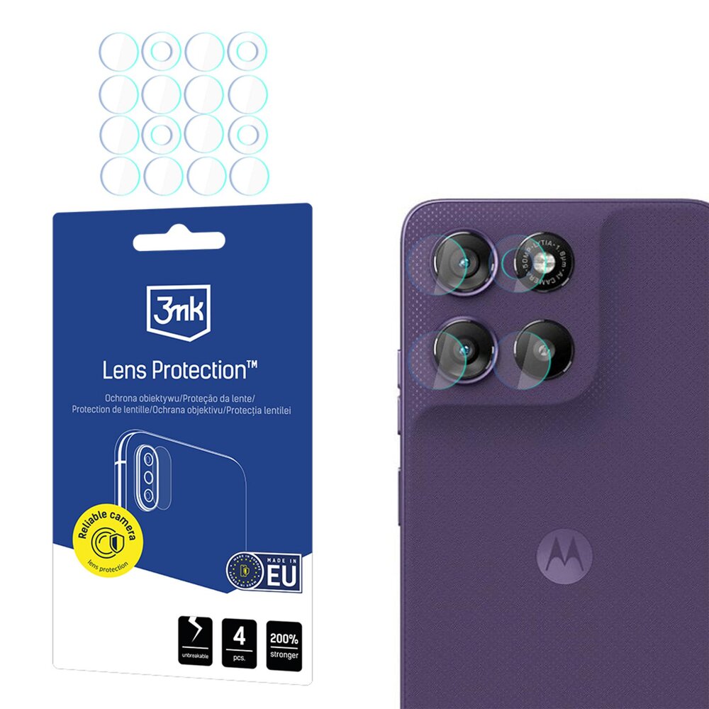 Motorola Moto G67 / Motorola Moto G77 3mk Lens Protection Hybrid kameros apsauginis stiklas