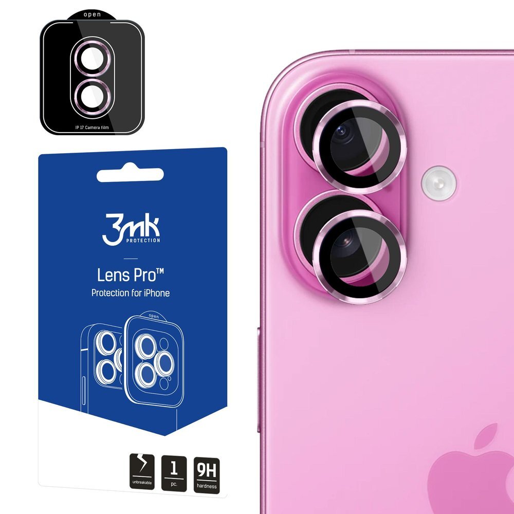 iPhone 17 3mk Lens Protection Pro grūdintas kameros stiklas – violetinis