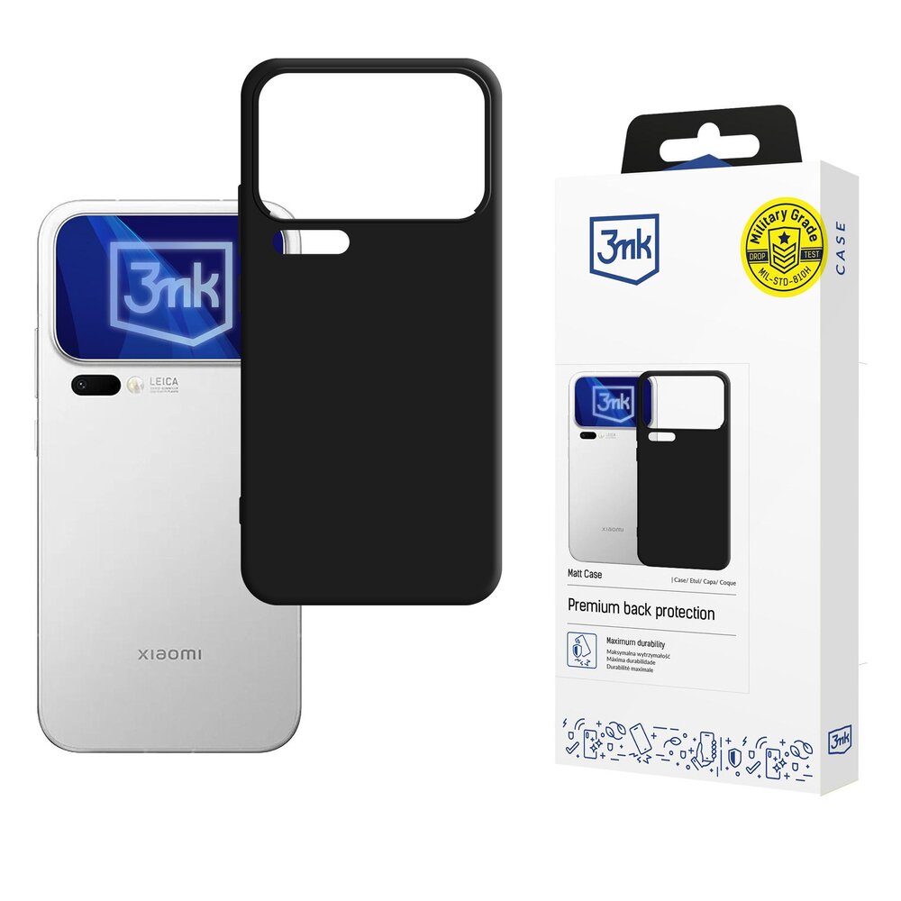 Xiaomi 17 Pro Max 3mk Matt dėklas – matinė juoda