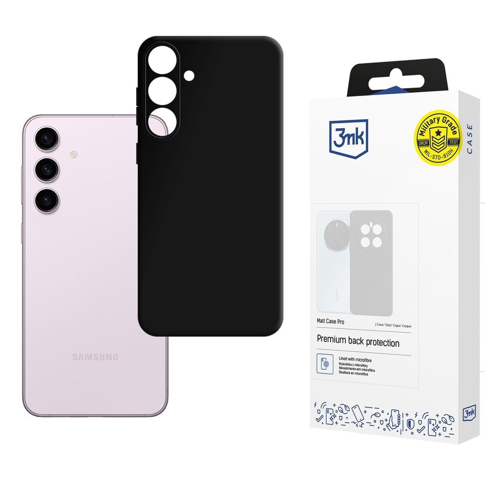 Samsung Galaxy S24 dėklas 3mk Matt Case Pro – juodas