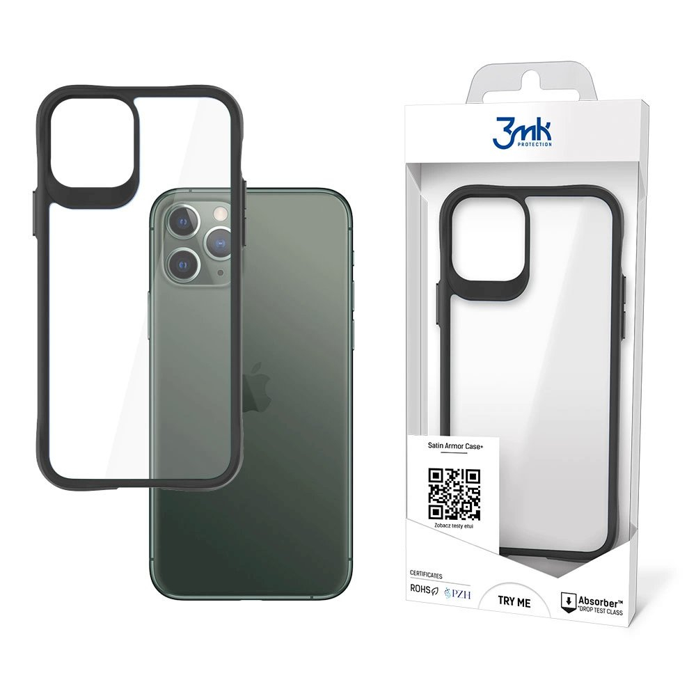 3mk Satin Armor Case+ Dėklas iPhone 11 Pro Max - Permatomas 3mk Satin Armor Case+ Dėklas iPhone 11 Pro Max - Permatomas