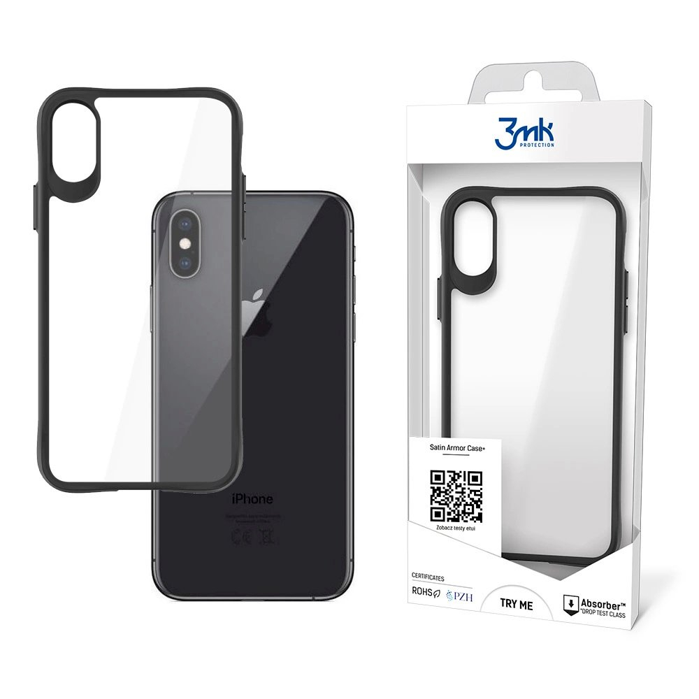 3mk Satin Armor Case+ Dėklas iPhone X / XS - Permatomas 3mk Satin Armor Case+ Dėklas iPhone X / XS - Permatomas