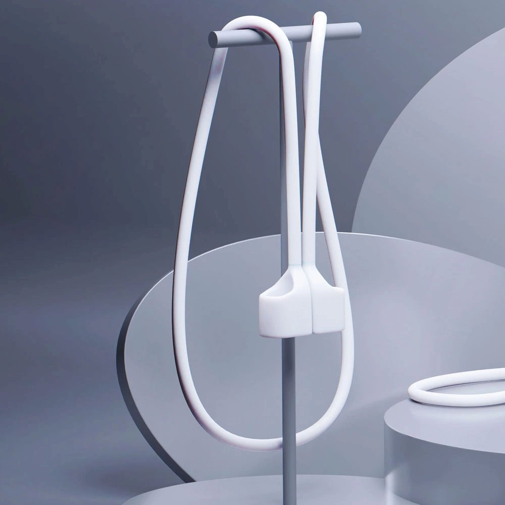 AirPods 2 3mk Silicon dėklas – baltas 3