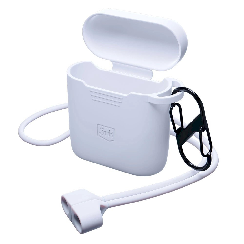 AirPods 2 3mk Silicon dėklas – baltas 5