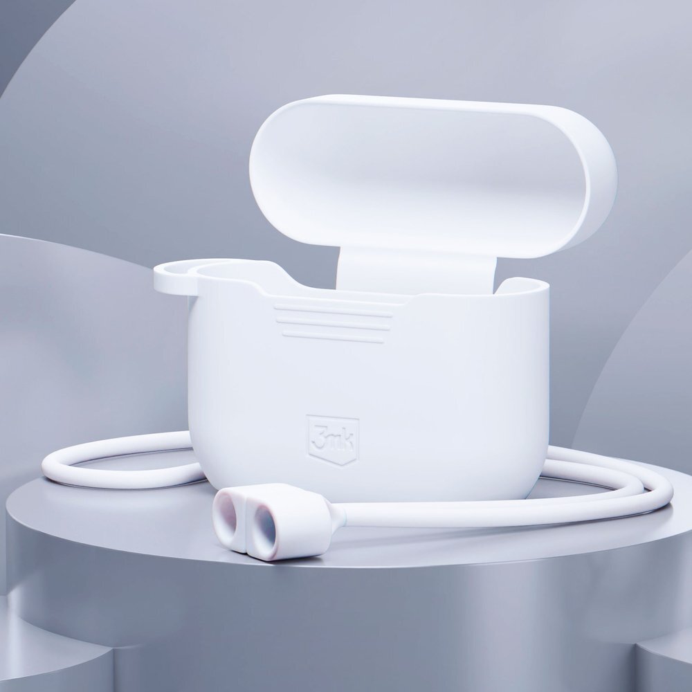 AirPods Pro 3 3mk Silicone dėklas – baltas 1