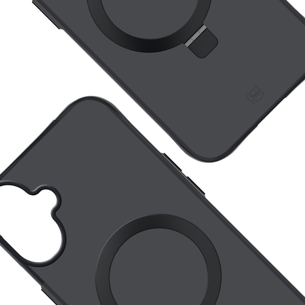 iPhone 17 3mk Smoke Mag&Stand dėklas – juodas 1