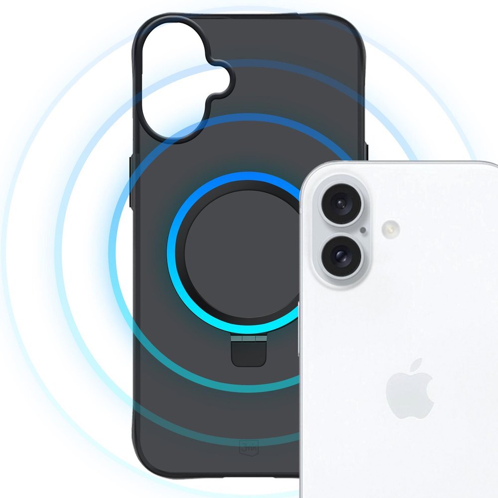 iPhone 17 3mk Smoke Mag&Stand dėklas – juodas 5