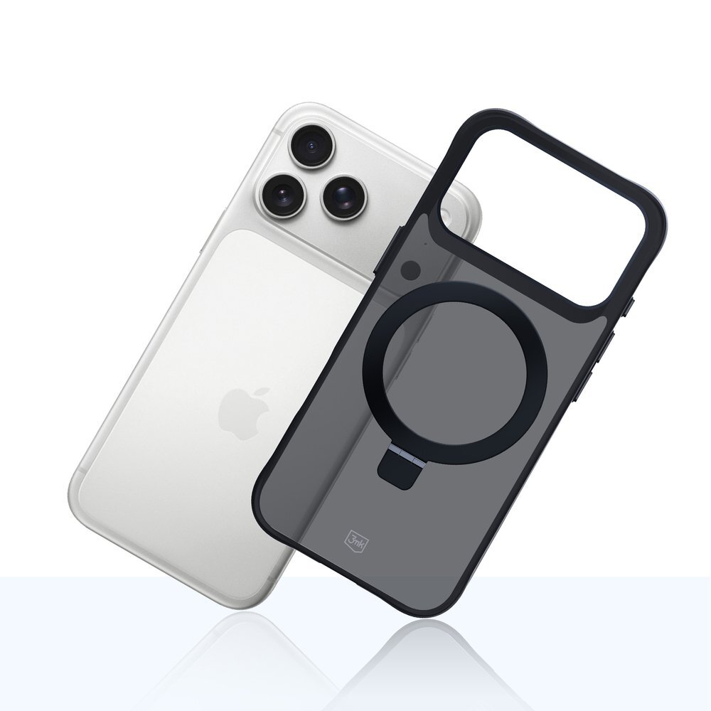 iPhone 17 Pro 3mk Smoke Mag&Stand dėklas – juodas 8 iPhone 17 Pro 3mk Smoke Mag&Stand dėklas – juodas 8