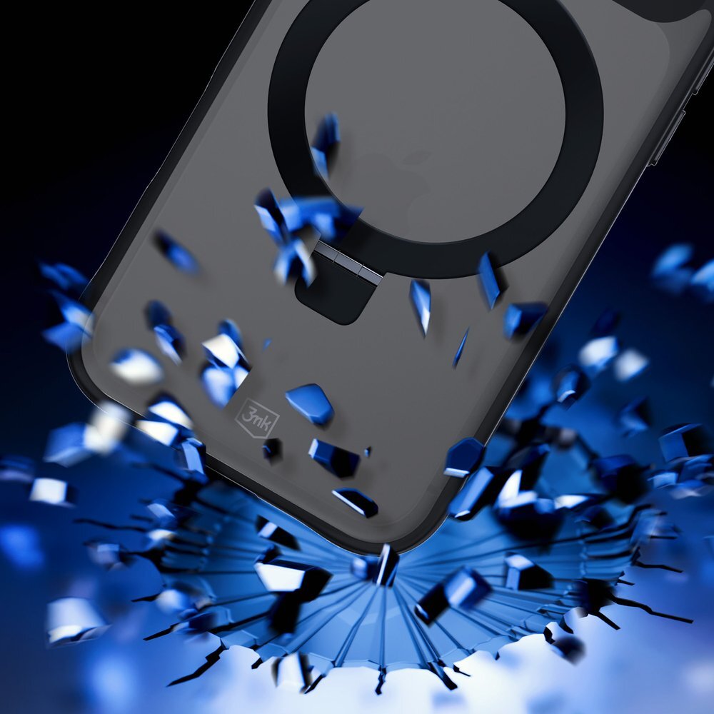 iPhone 17 Pro Max 3mk Smoke Mag&Stand dėklas – juodas 2
