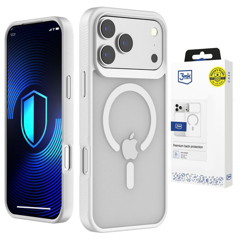 iPhone 17 Pro 3mk Smoke MagCase dėklas – baltas permatomas iPhone 17 Pro 3mk Smoke MagCase dėklas – baltas permatomas