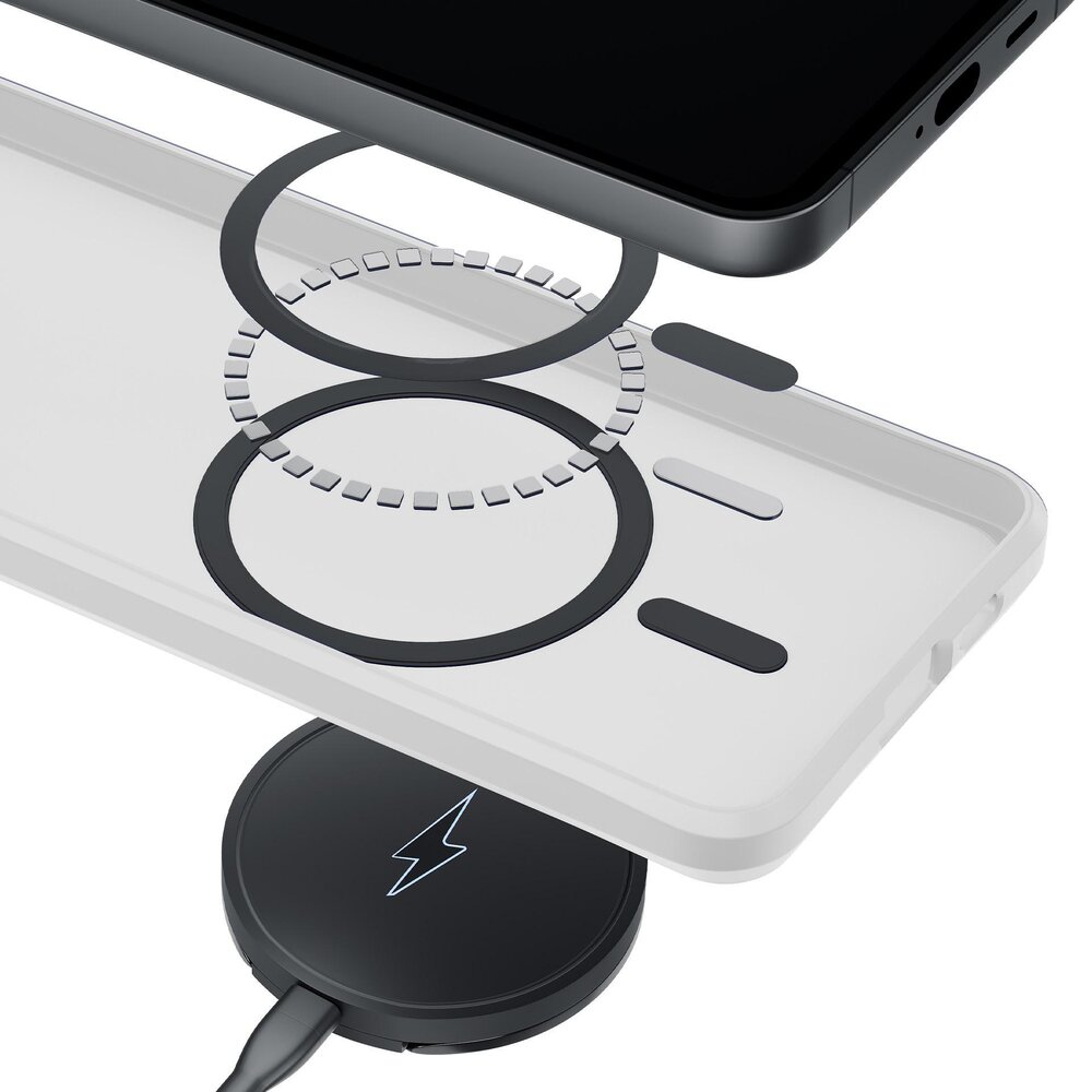 iPhone 17 3mk Smoke MagCase dėklas – baltas permatomas 6