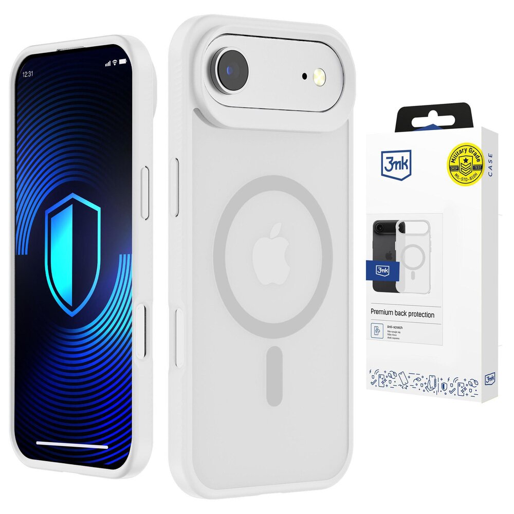iPhone Air 3mk Smoke MagCase dėklas – baltas permatomas