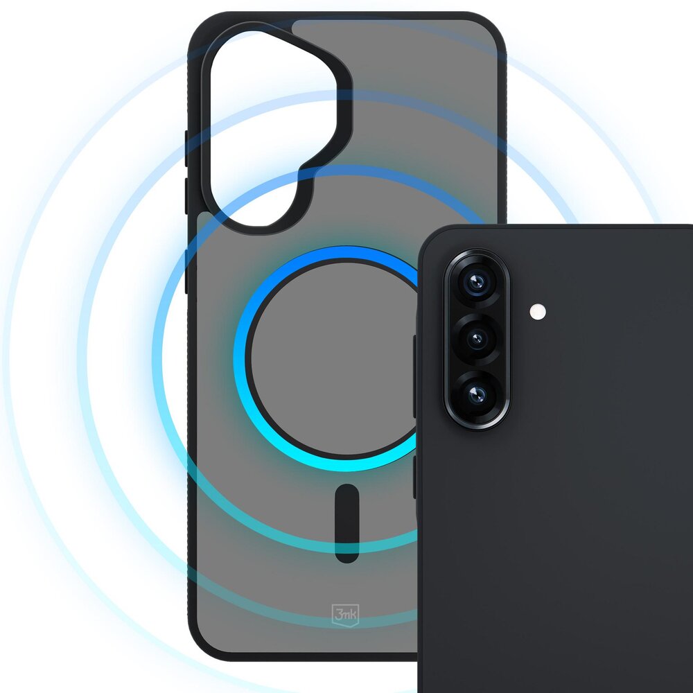 Samsung Galaxy A57 3mk Smoke MagCase dėklas – pilkas permatomas 1