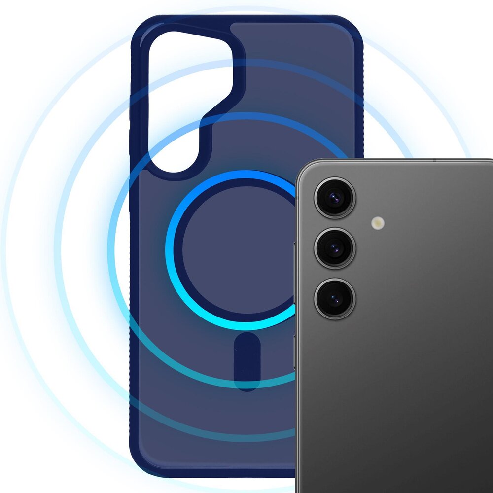 Samsung Galaxy S24 3mk Smoke MagCase dėklas – mėlynas permatomas 5