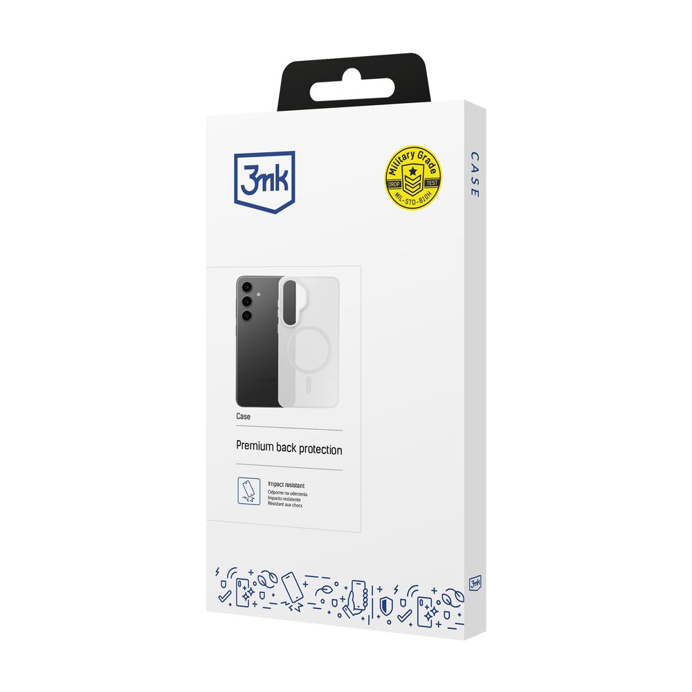 Samsung Galaxy S25 3mk Smoke MagCase dėklas – baltas skaidrus 11 Samsung Galaxy S25 3mk Smoke MagCase dėklas – baltas skaidrus 11