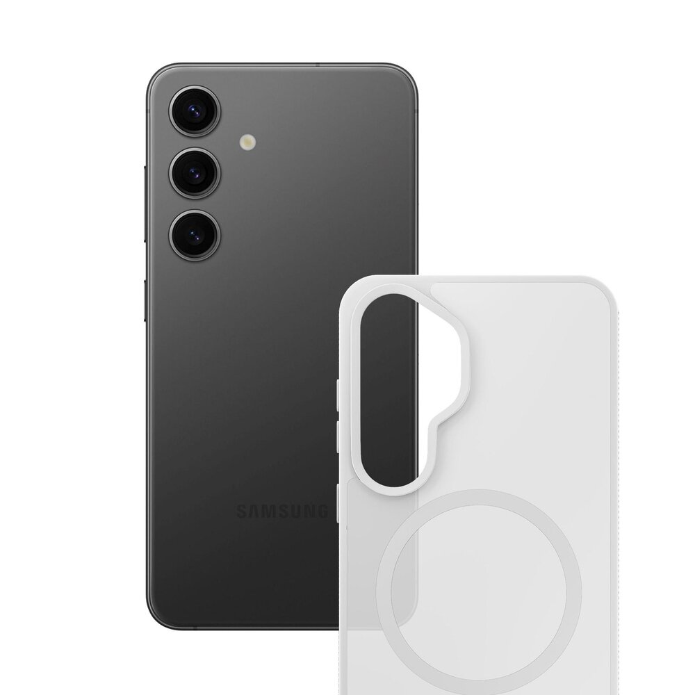 Samsung Galaxy S25 3mk Smoke MagCase dėklas – baltas skaidrus 9
